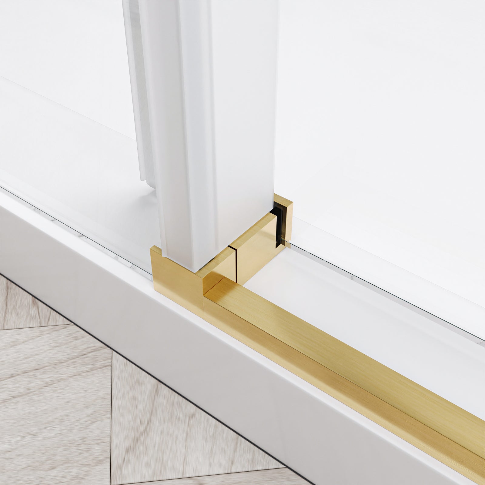 Clyra Frameless Single Sliding Shower Door with 3/8" Clear Tempered Glass