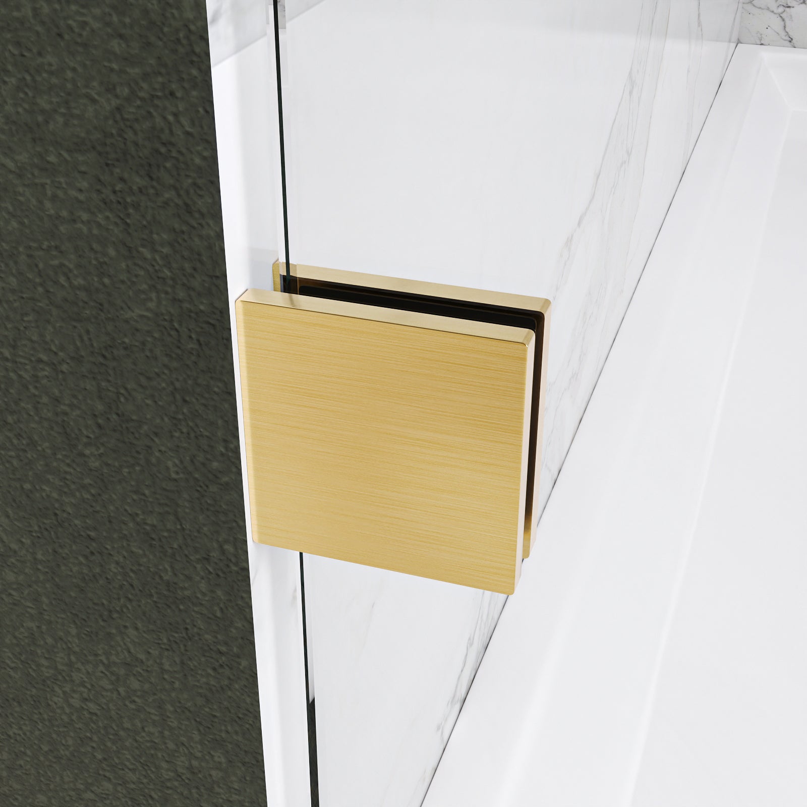 Clyra Frameless Single Sliding Shower Door with 3/8" Clear Tempered Glass