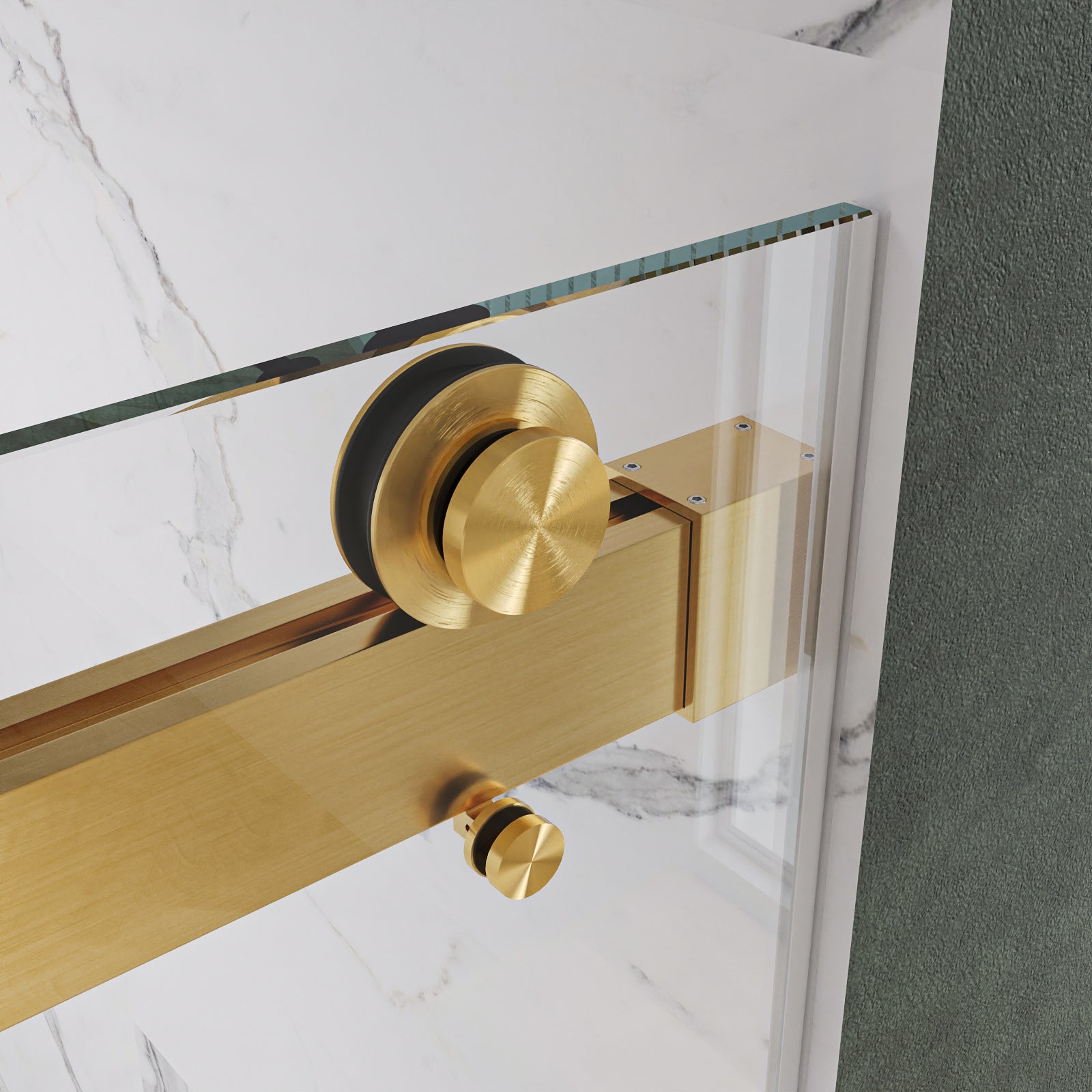 Maris-Plus Soft-Closing Frameless Double Sliding Shower Door with 3/8" Clear Tempered Glass