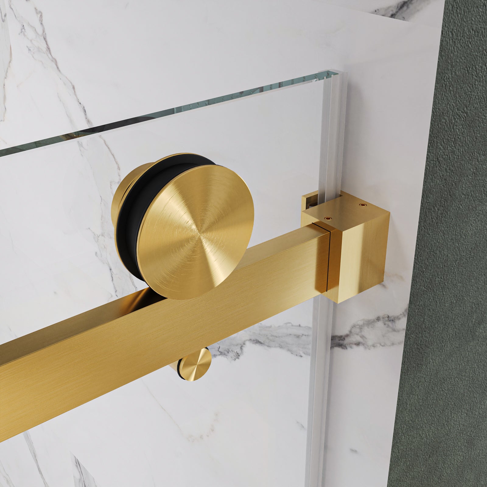 Oceana Frameless Single Sliding Shower Door with 3/8" Clear Tempered Glass