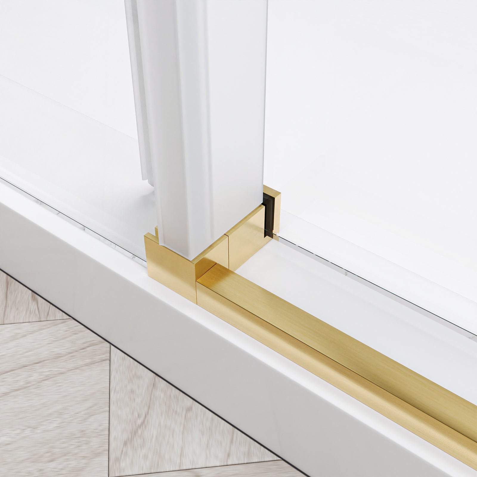 Oceana Frameless Single Sliding Shower Door with 3/8" Clear Tempered Glass