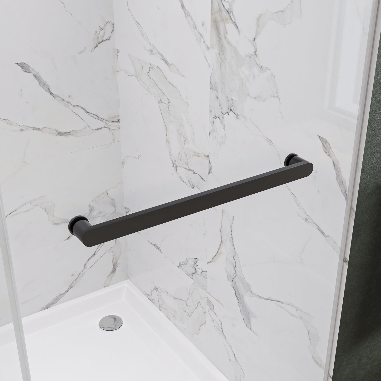 Maris-Plus Soft-Closing Frameless Double Sliding Shower Door with 3/8" Clear Tempered Glass