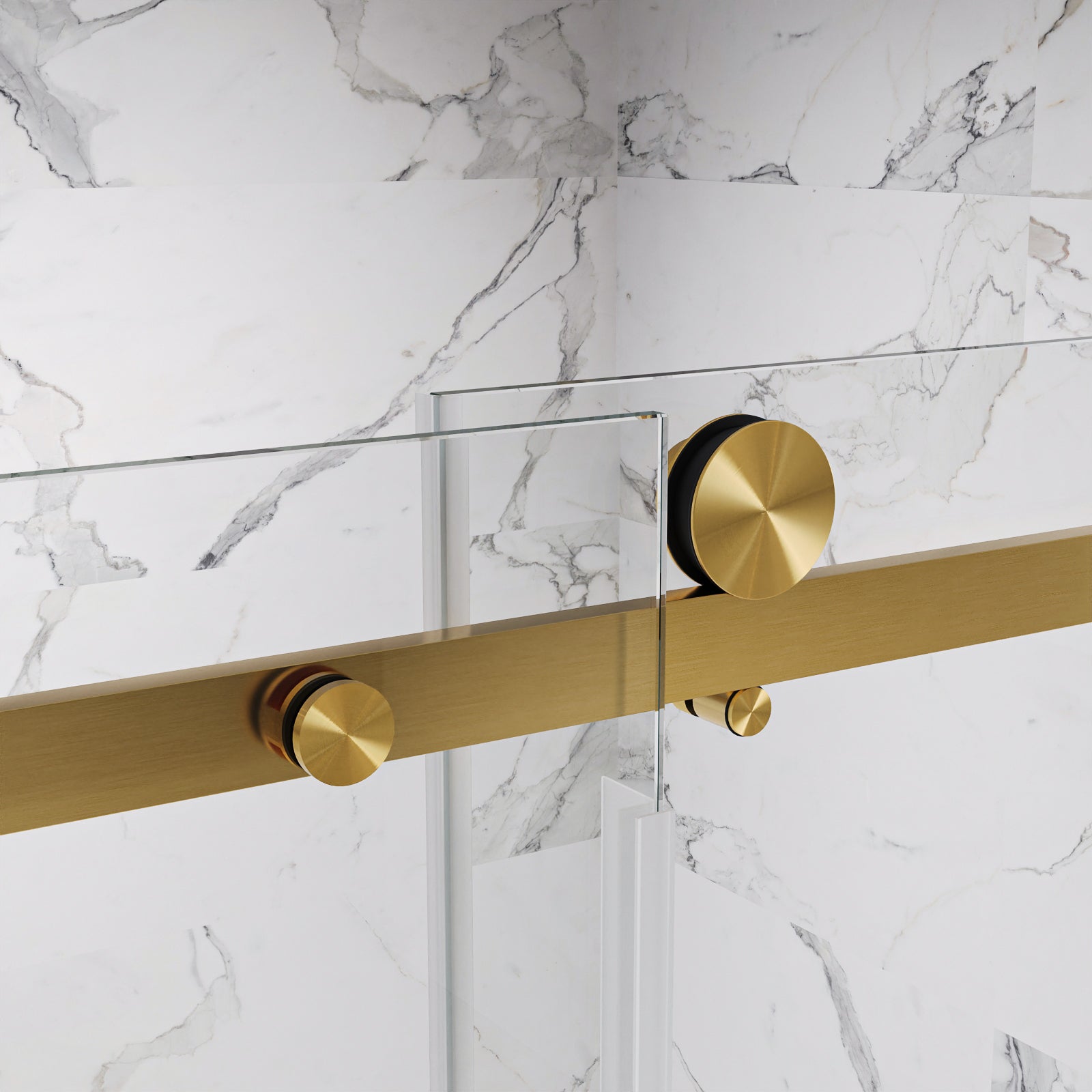 Oceana Frameless Single Sliding Shower Door with 3/8" Clear Tempered Glass
