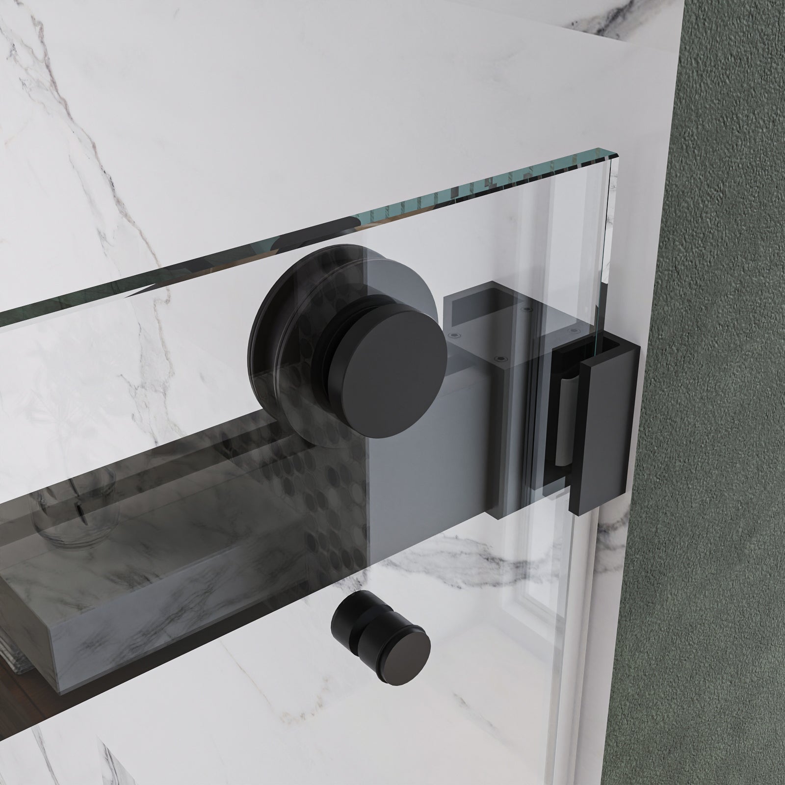 Maris Frameless Double Sliding Shower Door with 3/8" Clear Tempered Glass