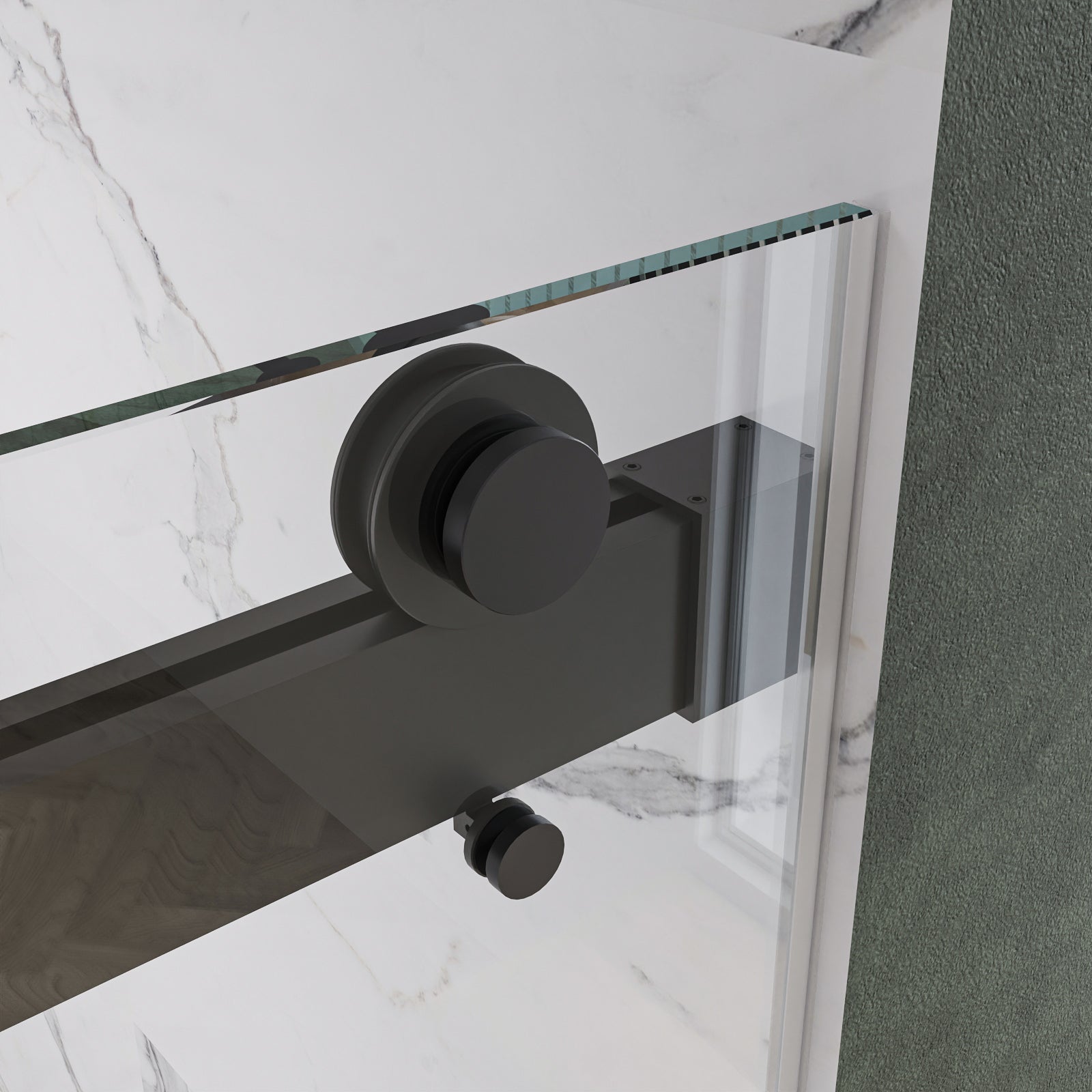 Maris-Plus Soft-Closing Frameless Double Sliding Shower Door with 3/8" Clear Tempered Glass
