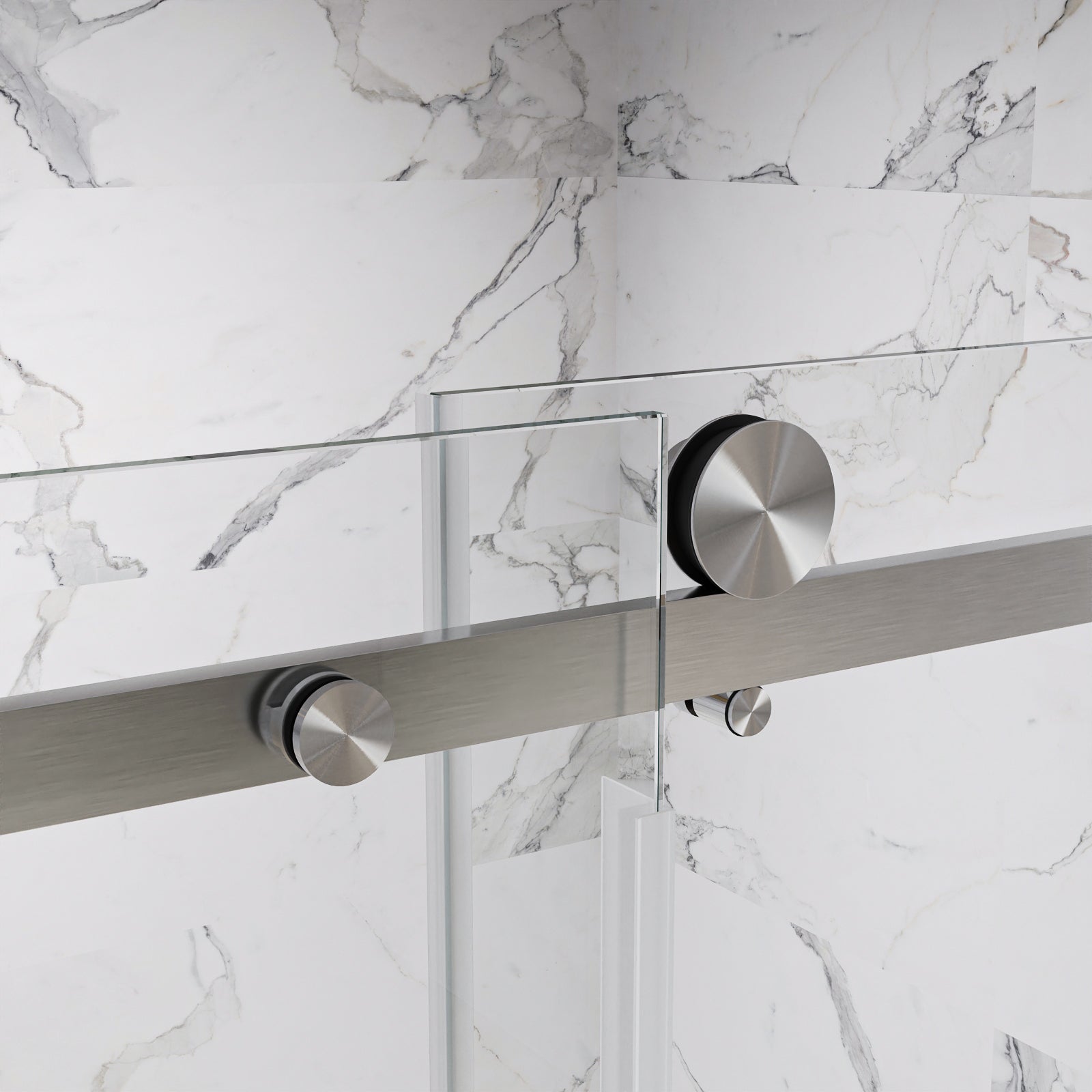 Oceana Frameless Single Sliding Shower Door with 3/8" Clear Tempered Glass