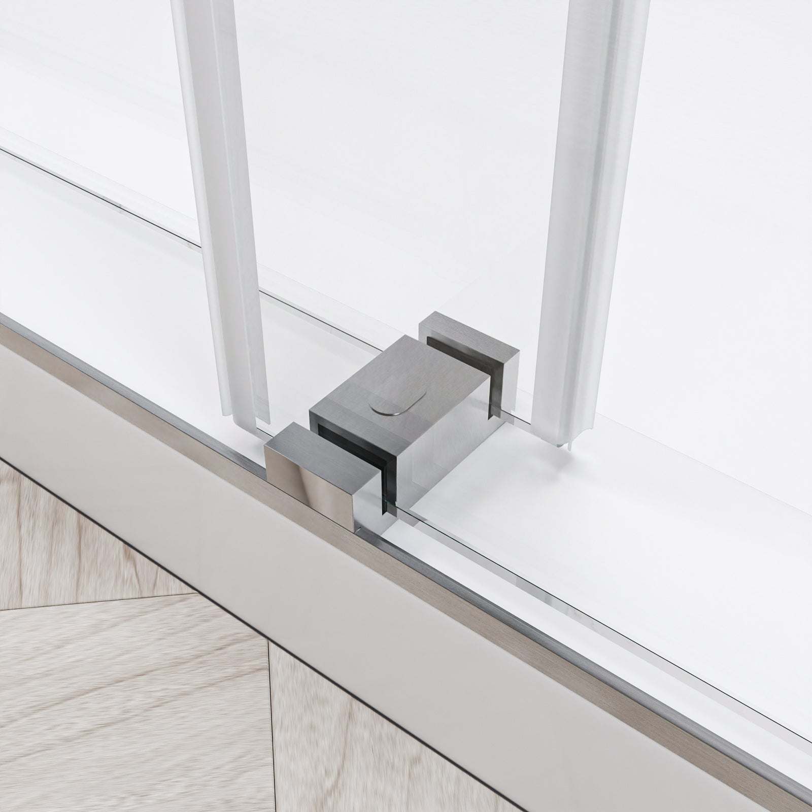 Maris-Plus Soft-Closing Frameless Double Sliding Shower Door with 3/8" Clear Tempered Glass