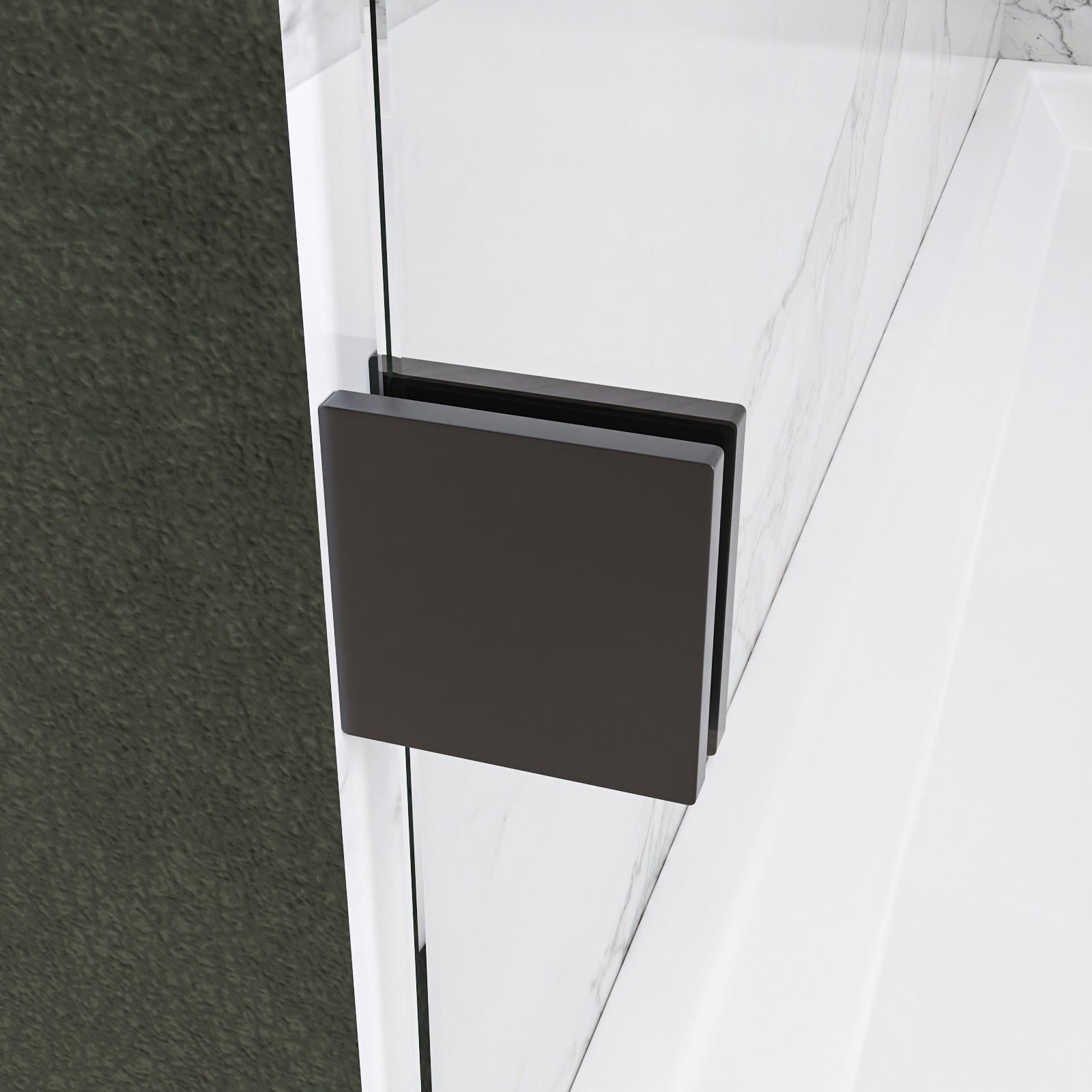 Clyra Frameless Single Sliding Shower Door with 3/8" Clear Tempered Glass