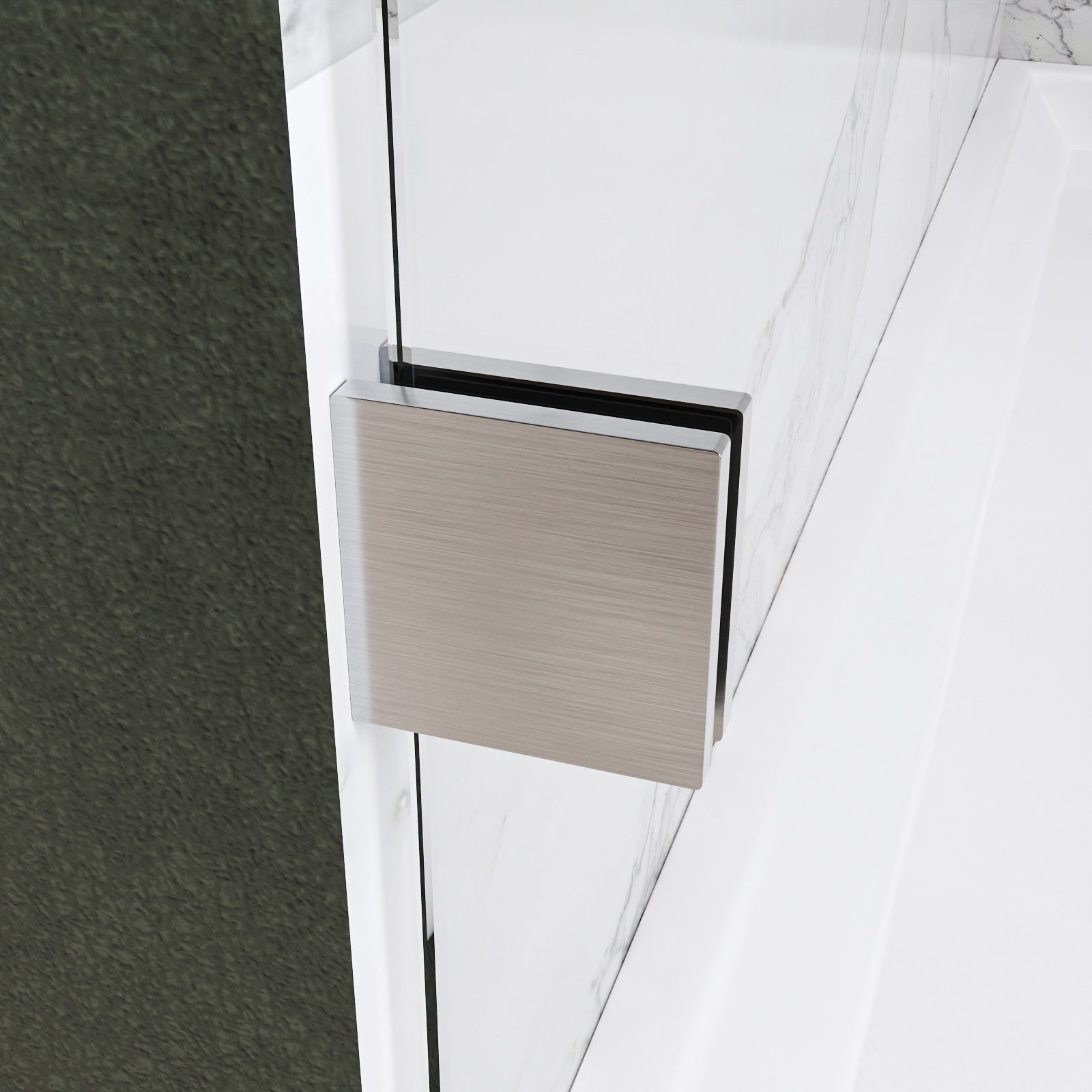 Oceana Frameless Single Sliding Shower Door with 3/8" Clear Tempered Glass