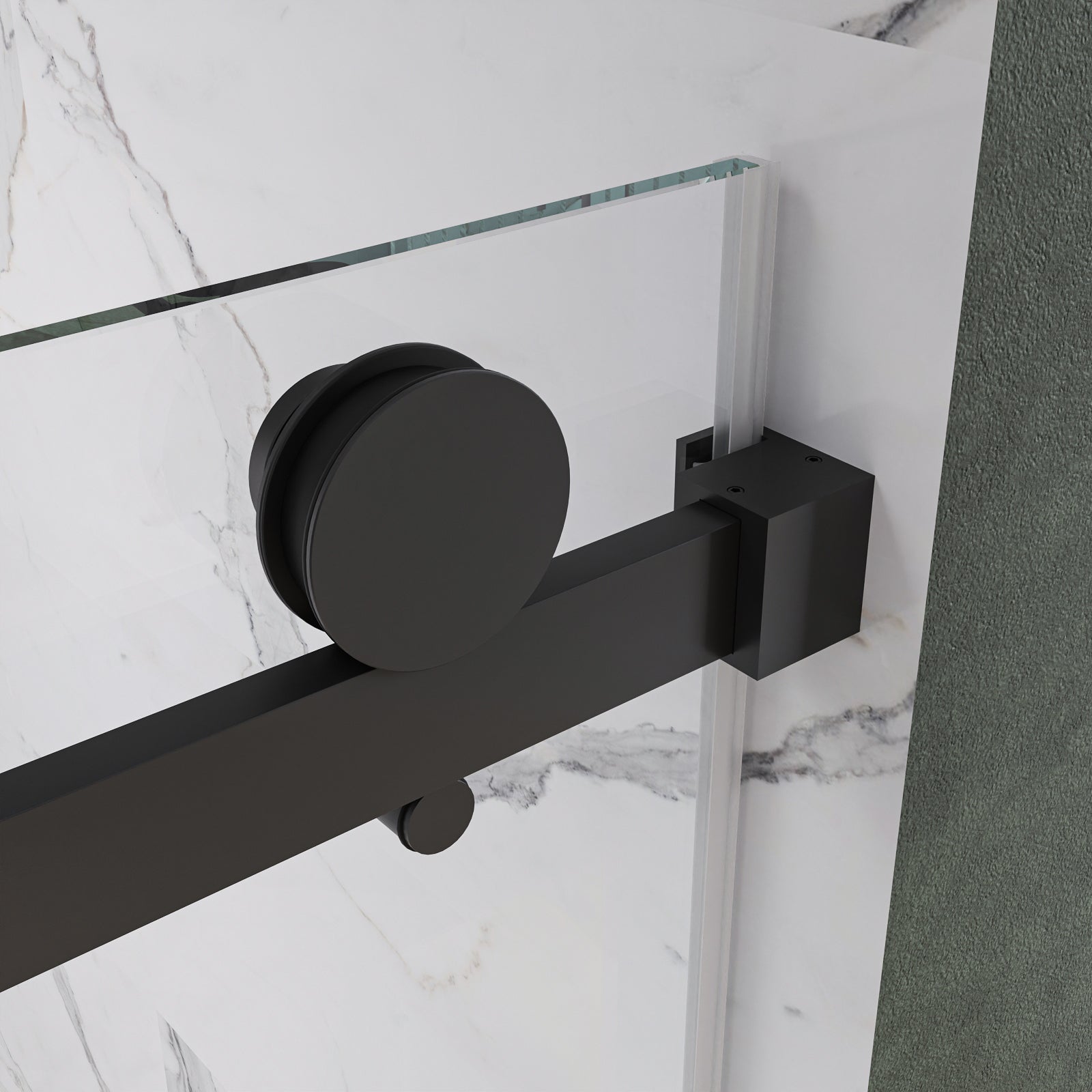 Oceana Frameless Single Sliding Shower Door with 3/8" Clear Tempered Glass