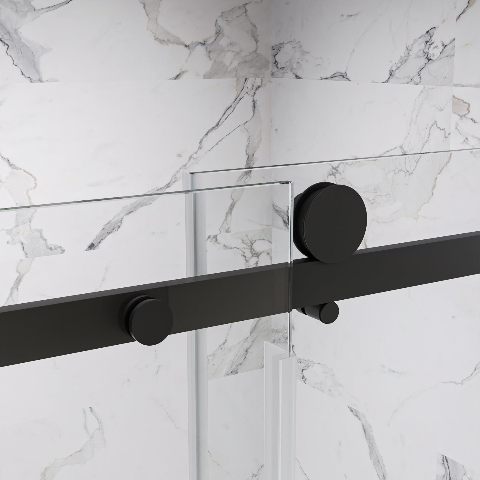 Oceana Frameless Single Sliding Shower Door with 3/8" Clear Tempered Glass