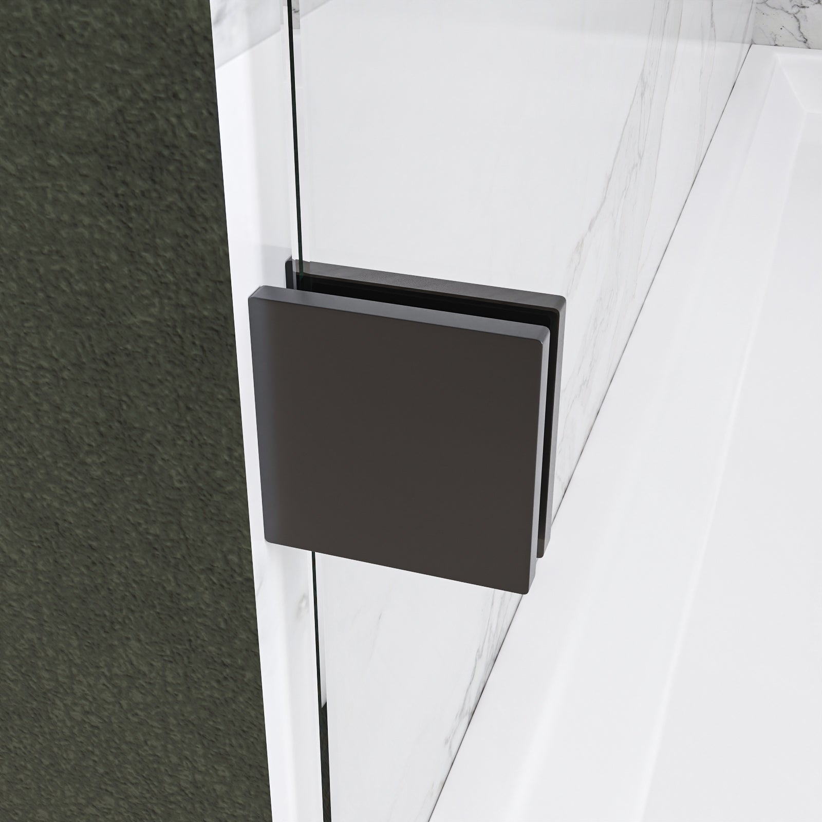 Oceana Frameless Single Sliding Shower Door with 3/8" Clear Tempered Glass