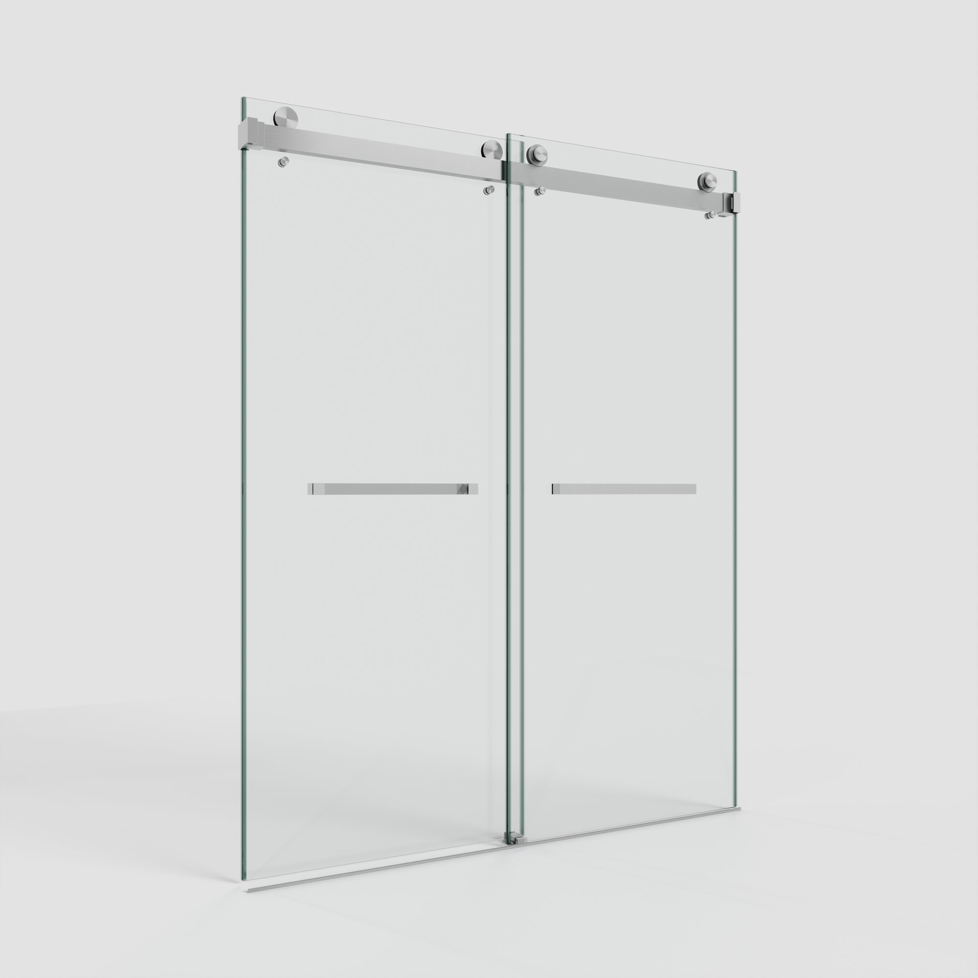 Maris Frameless Double Sliding Shower Door with 3/8" Clear Tempered Glass