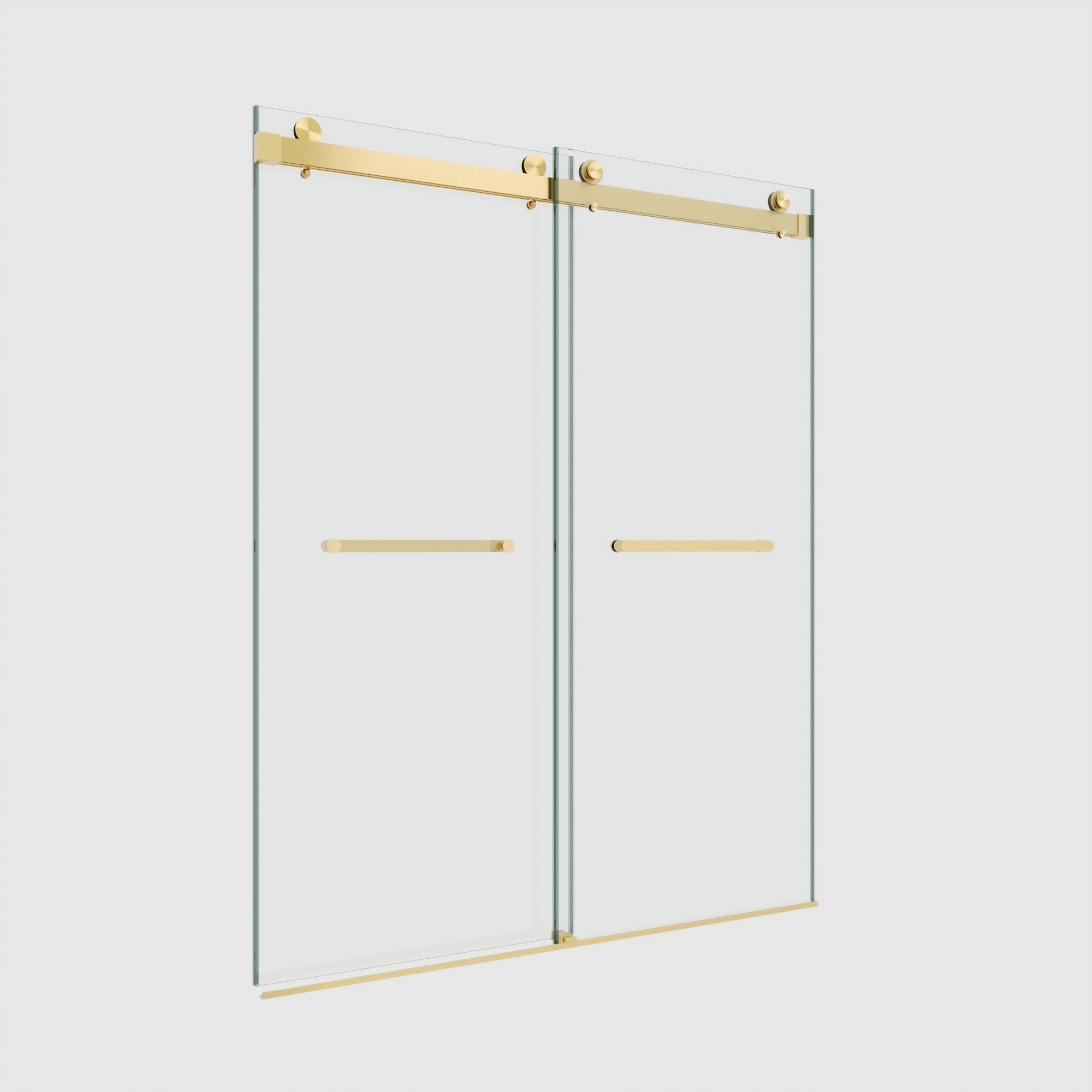 Maris-Plus Soft-Closing Frameless Double Sliding Shower Door with 3/8" Clear Tempered Glass