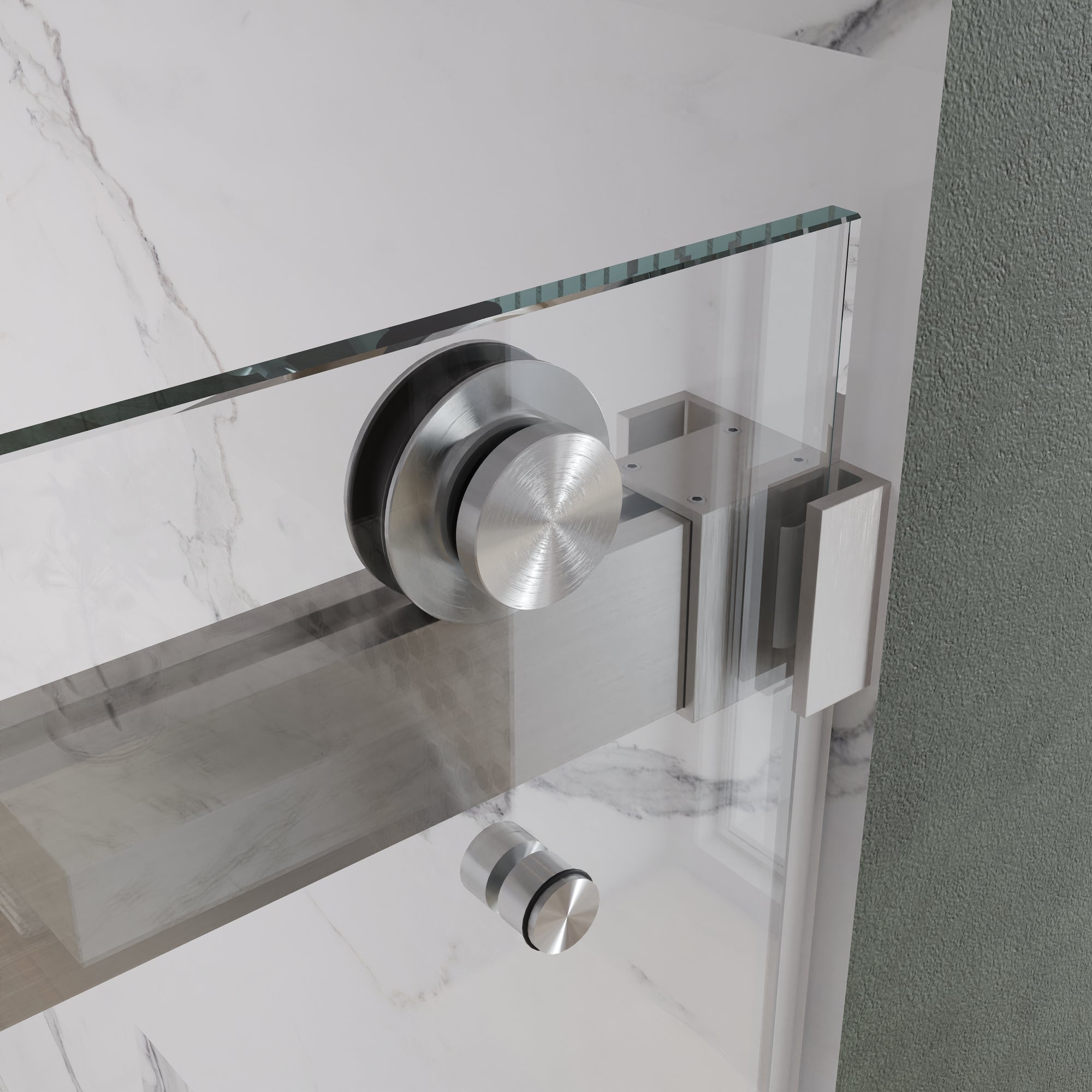 Maris Frameless Double Sliding Shower Door with 3/8" Clear Tempered Glass
