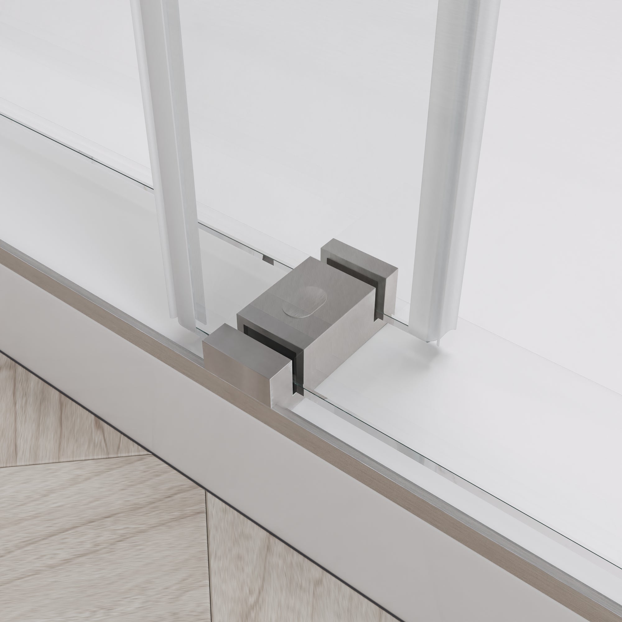 Maris Frameless Double Sliding Shower Door with 3/8" Clear Tempered Glass