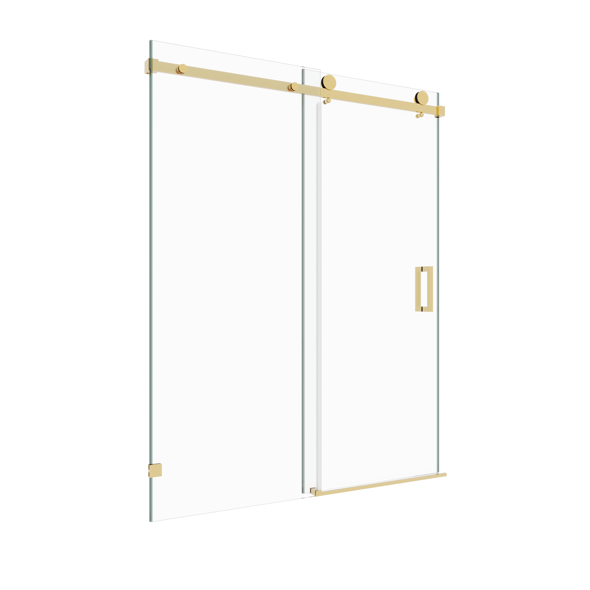 Oceana Frameless Single Sliding Shower Door with 3/8" Clear Tempered Glass