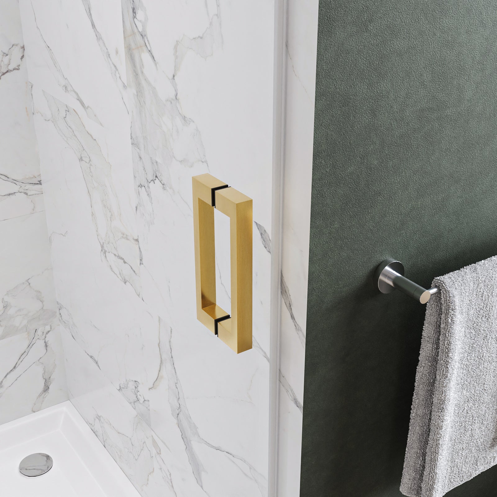 Oceana Frameless Single Sliding Shower Door with 3/8" Clear Tempered Glass