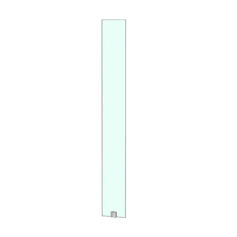 Vireli - 3/8" Clear Tempered Panel (1 Cutout)