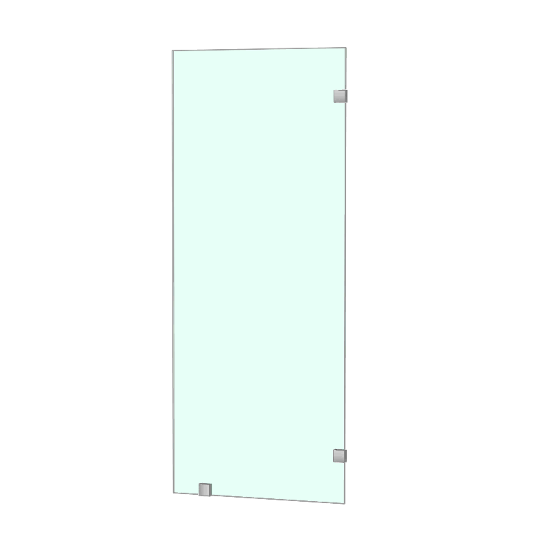 Vireli - 3/8" Clear Tempered Glass Panel ( 3 Cutouts)